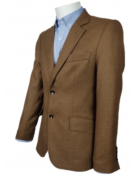 Americana de hombre en tweed color marrón Talla 48 Color MARRON