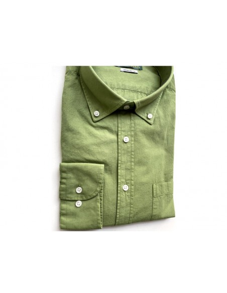 Camisa algodón verde manzana