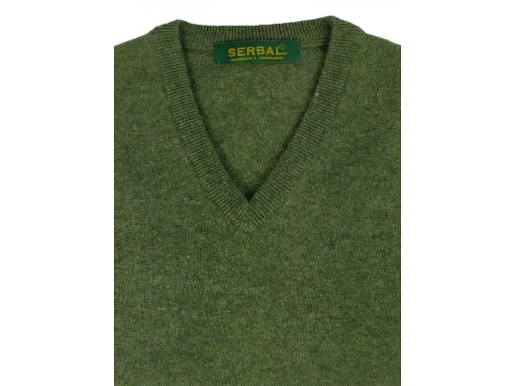 representación total Ahorro Jersey de lana para hombre Talla 48 Color 87-VERDE CAZA